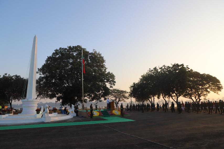 စစ်ကိုင်းတိုင်းဒေသကြီး ဝန်ကြီးချုပ် ဦးမြတ်ကျော် ၂၀၂၂-ခုနှစ်၊ (၇၄)နှစ်မြောက်၊ လွတ်လပ် ရေးနေ့ သဝဏ်လွှာဖတ်ကြားခြင်း အခမ်းအနားနှင့် မုံရွာမြို့ အဆင့်မြင့်ကားကြီးကွင်း ဖွင့်ပွဲအခမ်းအနား တက်ရောက်