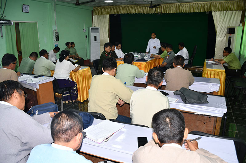 စစ်ကိုင်းတိုင်းဒေသကြီး ဝန်ကြီးချုပ် ဦးမြတ်ကျော် စစ်ကိုင်းခရိုင်အတွင်း လယ်ယာကဏ္ဍဖွံ့ဖြိုး တိုးတက်ရေး လုပ်ငန်းညှိနှိုင်းအစည်းအဝေး တက်ရောက်