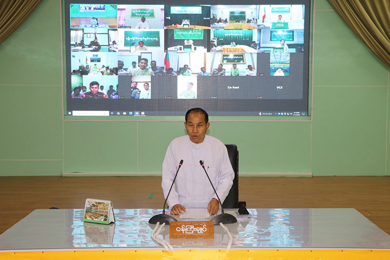 စစ်ကိုင်းတိုင်းဒေသကြီး ဝန်ကြီးချုပ် ဦးမြတ်ကျော် လုပ်ငန်းညှိနှိုင်းအစည်းအဝေး တက် ရောက်