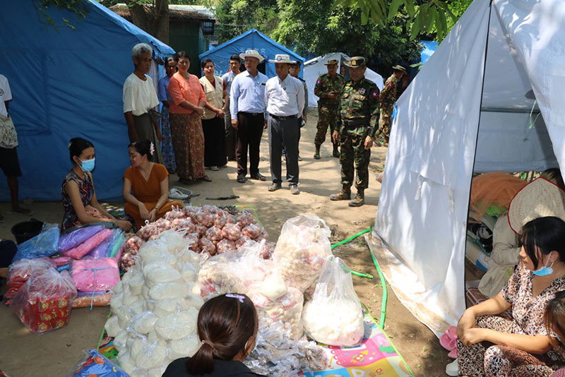 မန္တလေးငလျင်ကြီးကြောင့် စစ်ကိုင်းမြို့ပေါ်ရှိ ဘုရားစေတီပုထိုးများ၊ သာသနိကအဆောက်အဦများ၊ လူနေအိမ်တိုက်တာများ ပြိုကျ ပျက်စီးနေမှုများ ပြန်လည်ရှင်းလင်းဖယ်ရှား ရှင်းလင်း
