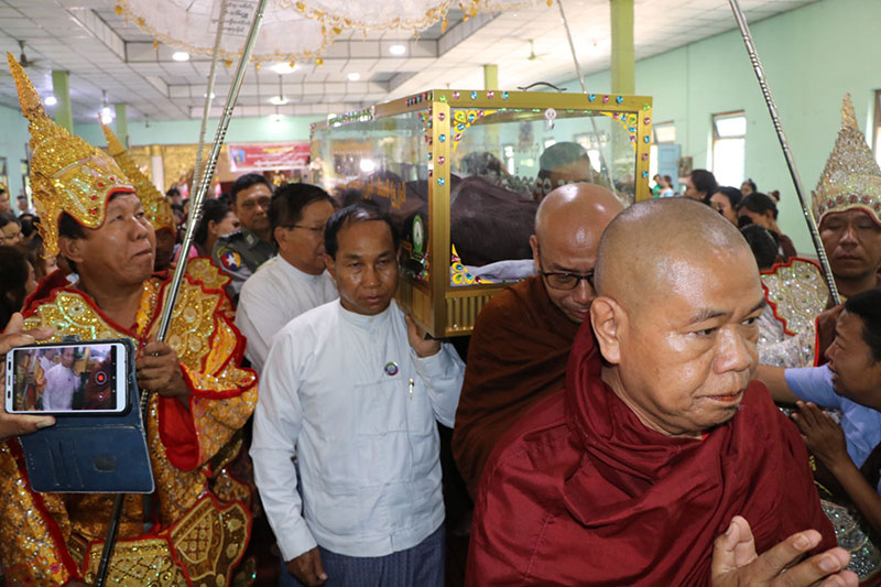 မုံရွာမြို့၊ ရန်ကင်းပရိယတ္တိစာသင်တိုက်နှင့် ရွှေတောင်ဦး တိပိဋ ကဓမ္မပါလ မဟာဝိဟာရကျောင်းတိုက်ကြီးတို့၏ ပဓာနနာယက၊ ဓမ္မစကူလ်းဖောင်ဒေး ရှင်း(ဗဟို)ဉက္ကဌ၊ ဘဒ္ဒန္တ ပညာဝံသ ဆရာတော်ကြီး၏ အန္တိမအဂွိစျာပန သာဓုကီဠန သဘင် အခမ်းအနား ကျင်းပ