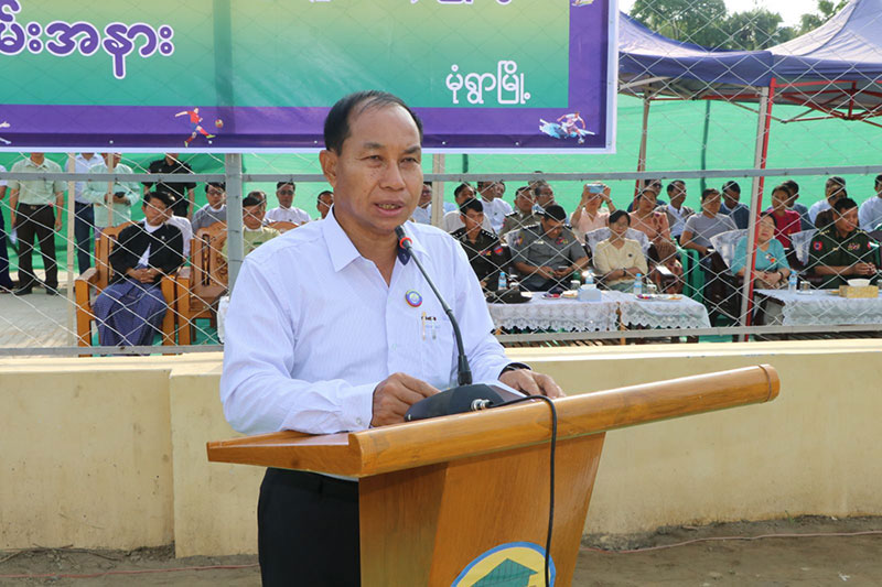 စစ်ကိုင်းတိုင်းဒေသကြီး ဝန်ကြီးချုပ် ဦးမြတ်ကျော် မုံရွာမြို့၊ နန္နဝန် အရာထမ်း ဝန်ထမ်း အိမ်ရာအတွင်းရှိ “နန္နဝန်အားမာန်” ဖူဆယ်အားကစား ဘောလုံးကွင်းဖွင့်ပွဲ အထိန်း အမှတ် ဝန်ထမ်းပေါင်းစုံ ဖူဆယ်အားကစားပြိုင်ပွဲ ဖွင့်ပွဲအခမ်းအနားနှင့် အိမ်ရာအတွင်း ဖွံ့ဖြိုးရေးလုပ