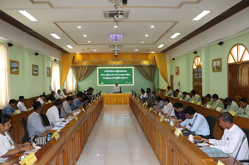 စစ်ကိုင်းတိုင်းဒေသကြီး ဝန်ကြီးချုပ် ဦးမြတ်ကျော် တိုင်းဒေသကြီးအဆင့် သဘာဝဘေး အန္တရာယ်ဆိုင်ရာစီမံခန့်ခွဲမှုအဖွဲ့ လုပ်ငန်းညှိနှိုင်း အစည်း အဝေး တက်ရောက်