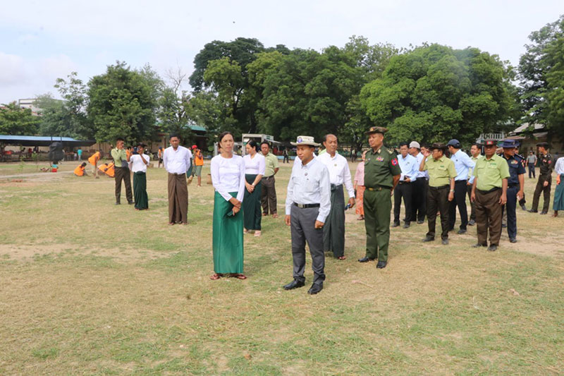 စစ်ကိုင်းတိုင်းဒေသကြီး ဝန်ကြီးချုပ် ဦးမြတ်ကျော်  စုပေါင်းသန့်ရှင်းရေးလုပ်ငန်းများ ဆောင်ရွက်နေများ အားလိုက်လံကြည့်ရှုခြင်းနှင့် ဒေသဖွံ့ဖြိုးရေးလုပ်ငန်များ ဆောင်ရွက်နေမှု သွားရောက် ကြည့်ရှုစစ်ဆေး