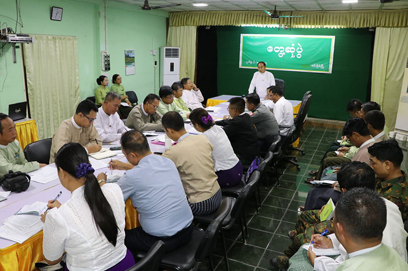 စစ်ကိုင်းတိုင်းဒေသကြီး ဝန်ကြီးချုပ် ဦးမြတ်ကျော် စစ်ကိုင်းခရိုင်အတွင်း စိုက်ပျိုးရေးနှင့် မွေးမြူရေးလုပ်ငန်းများ ဖွံ့ဖြိုးတိုးတက်ရေး ညှိနှိုင်းအစည်း အဝေး တက်ရောက်