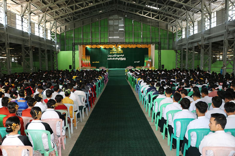 စစ်ကိုင်းတိုင်းဒေသကြီး ဝန်ကြီးချုပ် ဦးမြတ်ကျော် မုံရွာပညာရေးဒီဂရီကောလိပ် ၂၀၂၅-၂၀၂၆ ပညာ သင်နှစ်၊ မောင်မယ်သစ်လွင်ကြိုဆိုပွဲတက်ရောက်