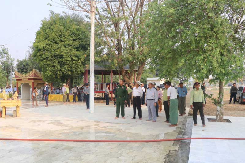 စစ်ကိုင်းတိုင်းဒေသကြီး၊ မုံရွာမြို့၊ အရှေ့ဘက်ကန်သာယာကန်ရှိ မြို့ရာပြည့်ကပ်ကျော် စေတီတော်ကြီး ပရဝုဏ်အတွင်း သန့်ရှင်းရေးလုပ်ငန်းများ စုပေါင်းဆောင်ရွက်